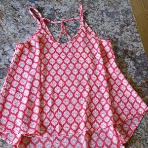 Orange and White Tank Top